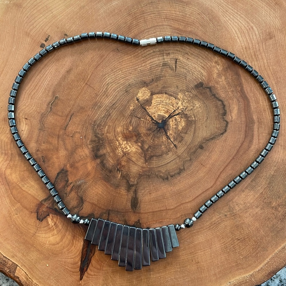 Vintage hematite necklace